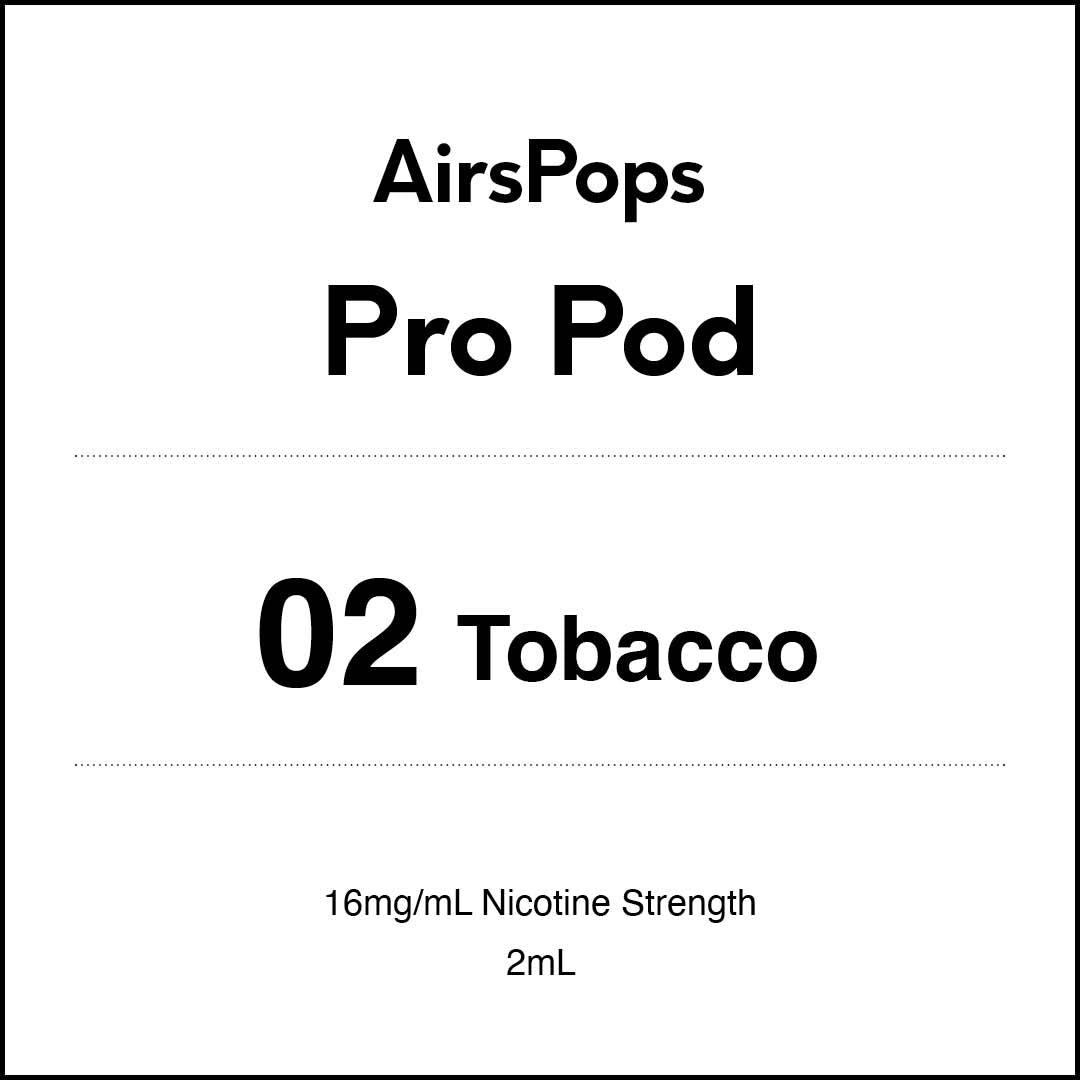 No. 02 Tobacco - AIRSCREAM AirsPops Pro 2ml Pods