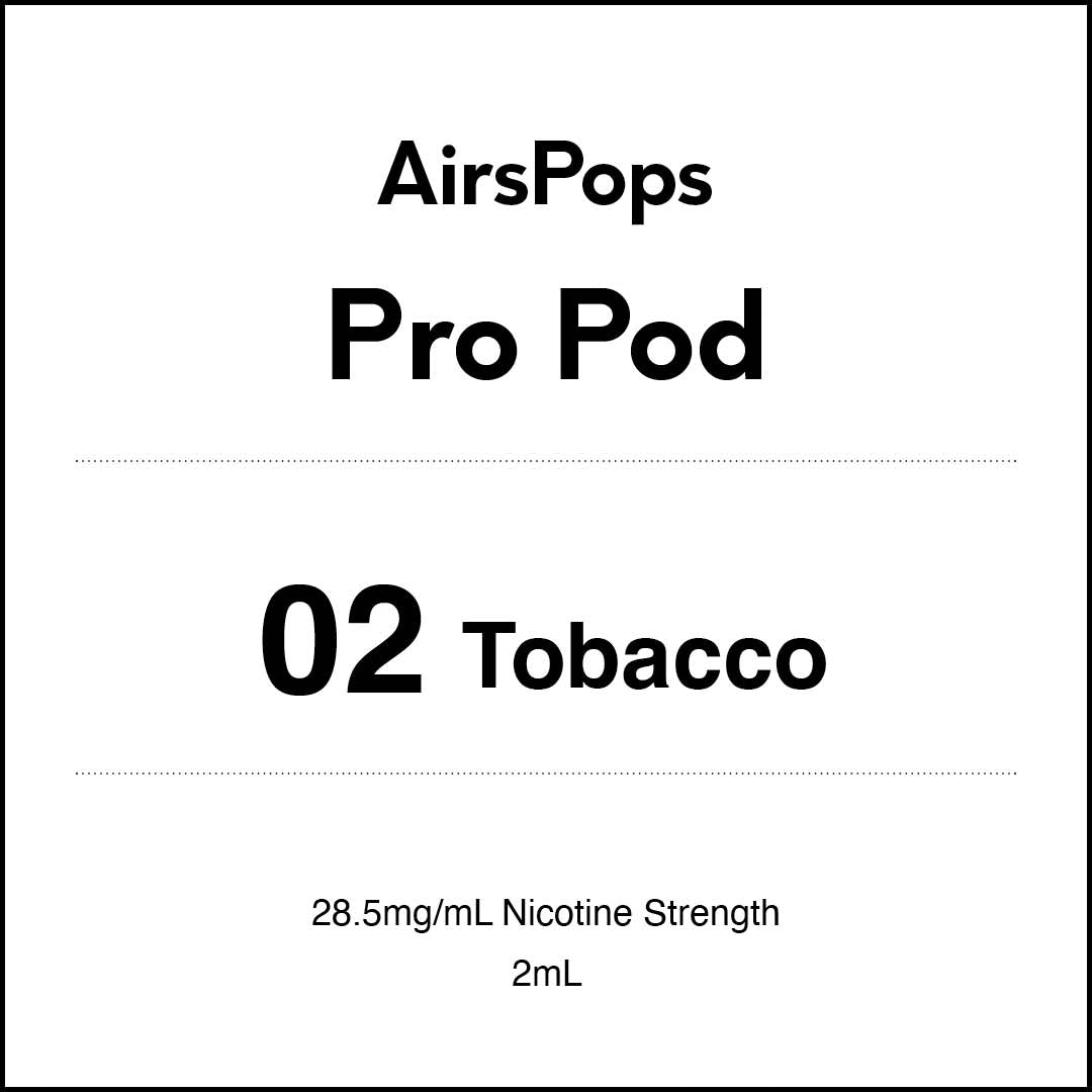 No. 02 Tobacco - AIRSCREAM AirsPops Pro 2ml Pods
