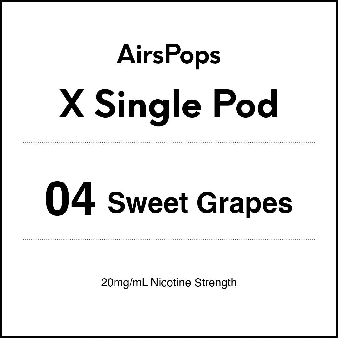 AIRSCREAM AirsPops X Single Pod - 04 Sweet Grapes 3000 Puffs 5ml