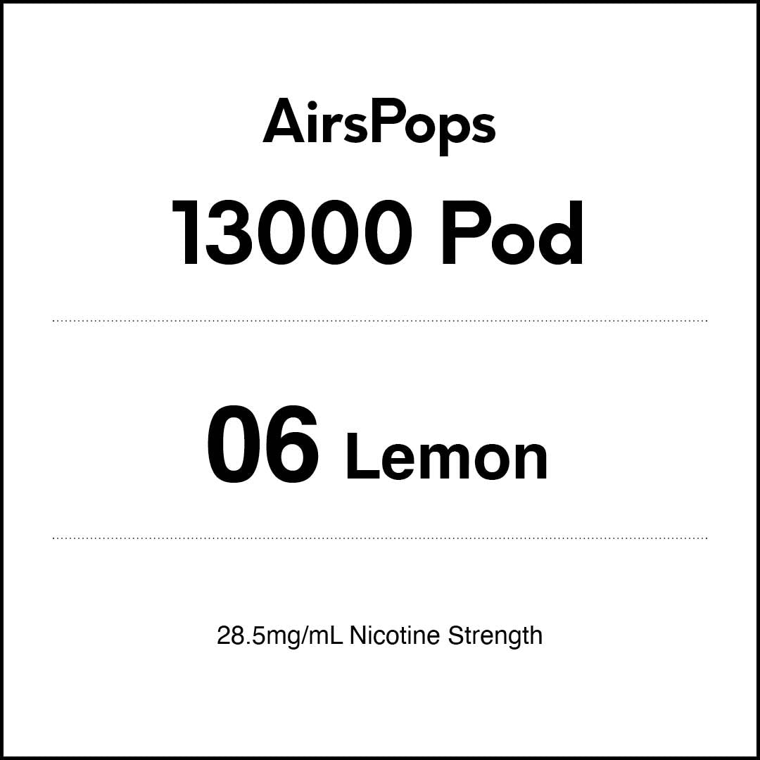 VapeTrend NZ's AirsPops 13000 Pod 06 Lemon