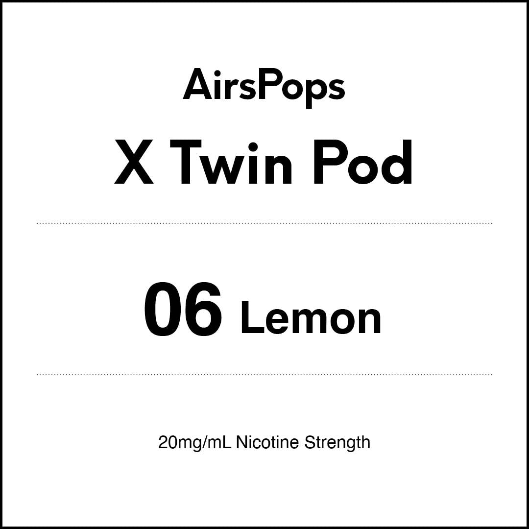 AIRSCREAM AirsPops X Twin Pod - 06 Lemon 3000 Puffs 5ml