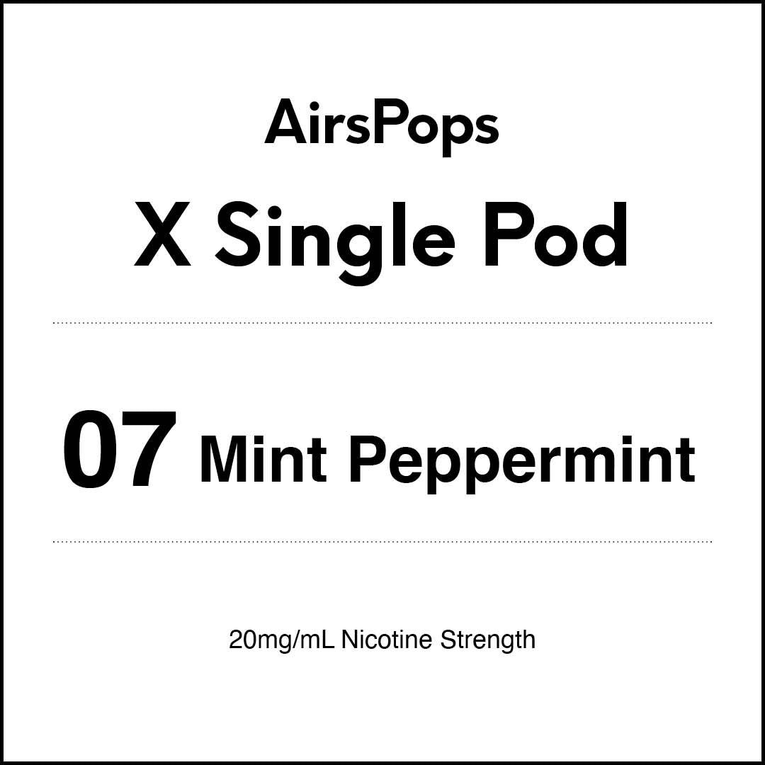 AIRSCREAM AirsPops X Single Pod - 07 Mint Peppermint 3000 Puffs 5ml