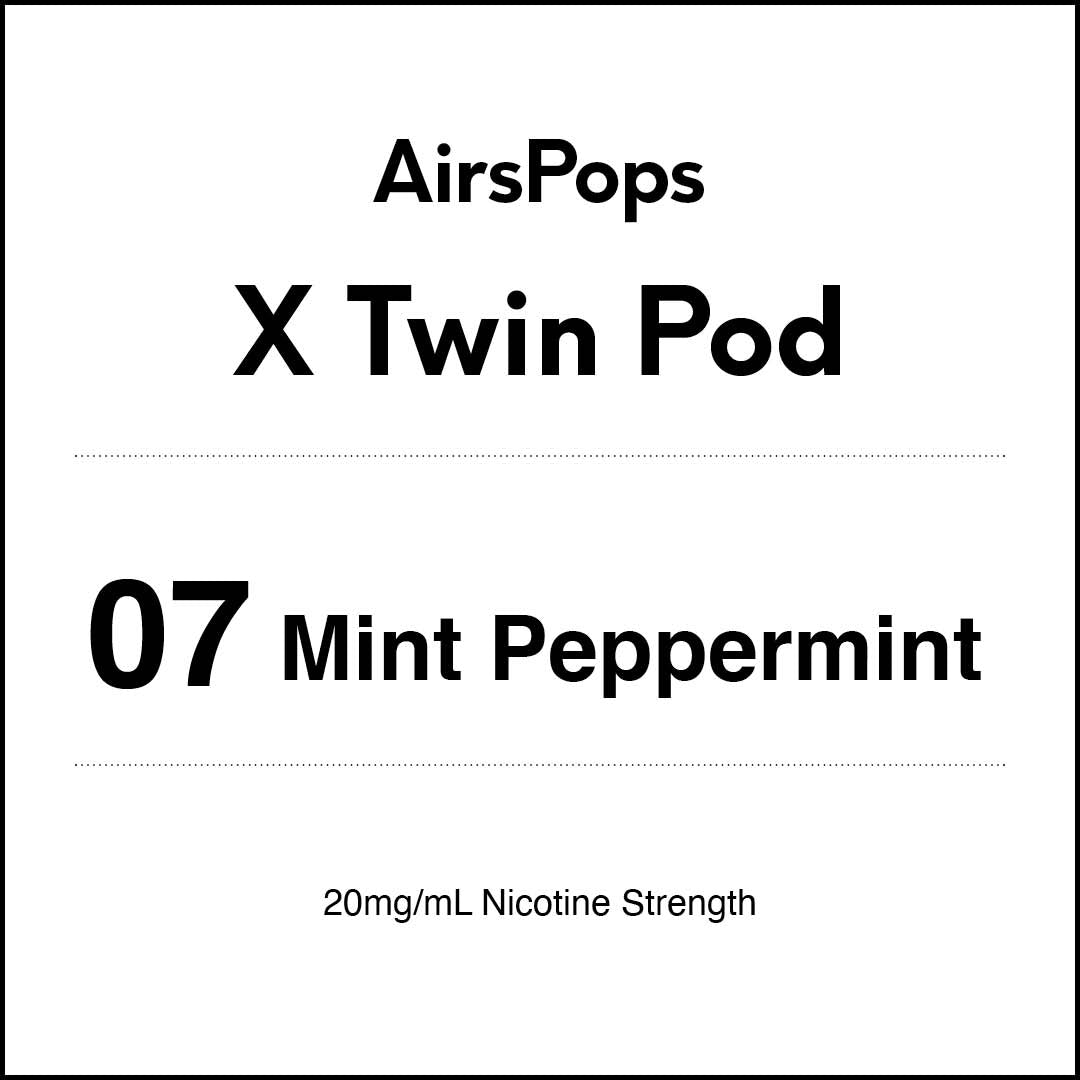 AIRSCREAM AirsPops X Twin Pod - 07 Mint Peppermint 3000 Puffs 5ml