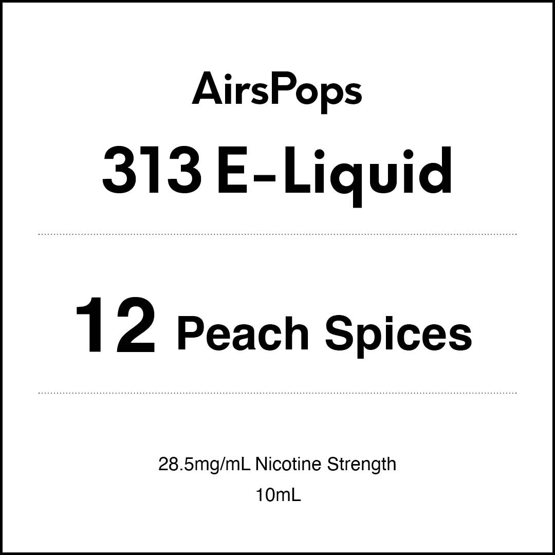 AirsPops 313 E-liquid - No.12 Peach Spices 10ml AIRSCREAM