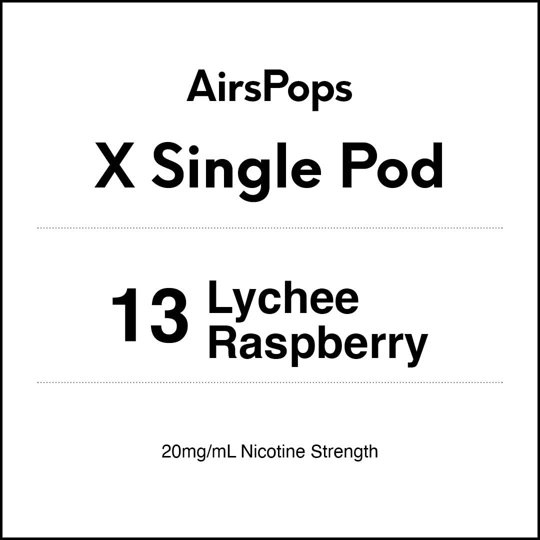 AIRSCREAM AirsPops X Single Pod - 13 Lychee Raspberries 3000 Puffs 5ml