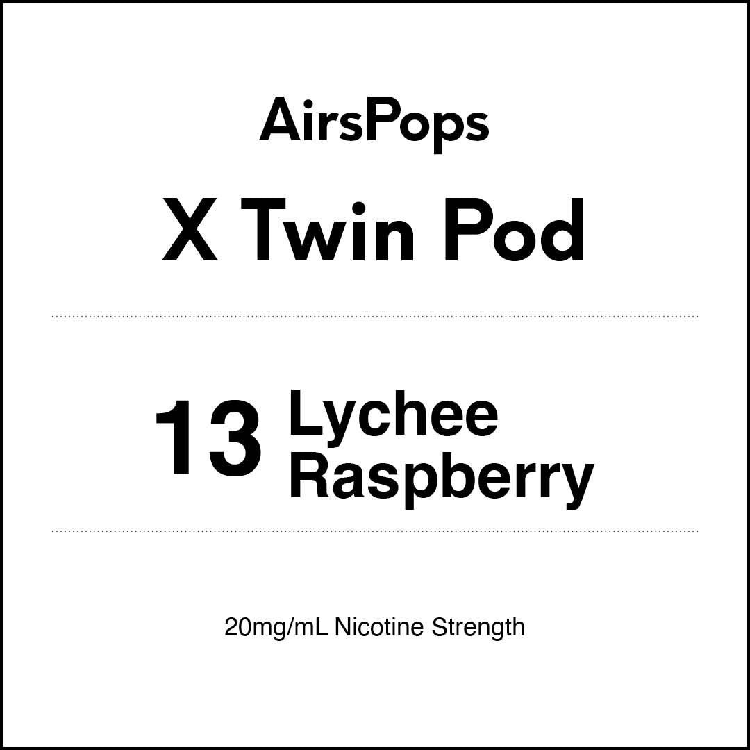 AIRSCREAM AirsPops X Twin Pod - 13 Lychee Raspberries 3000 Puffs 5ml