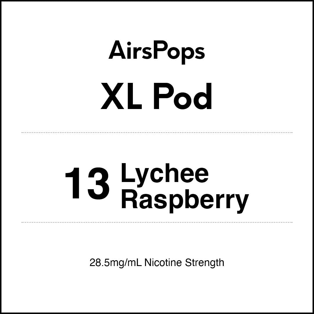 VapeTrend NZ's AirsPops XL Pod 13 Lychee Raspberry