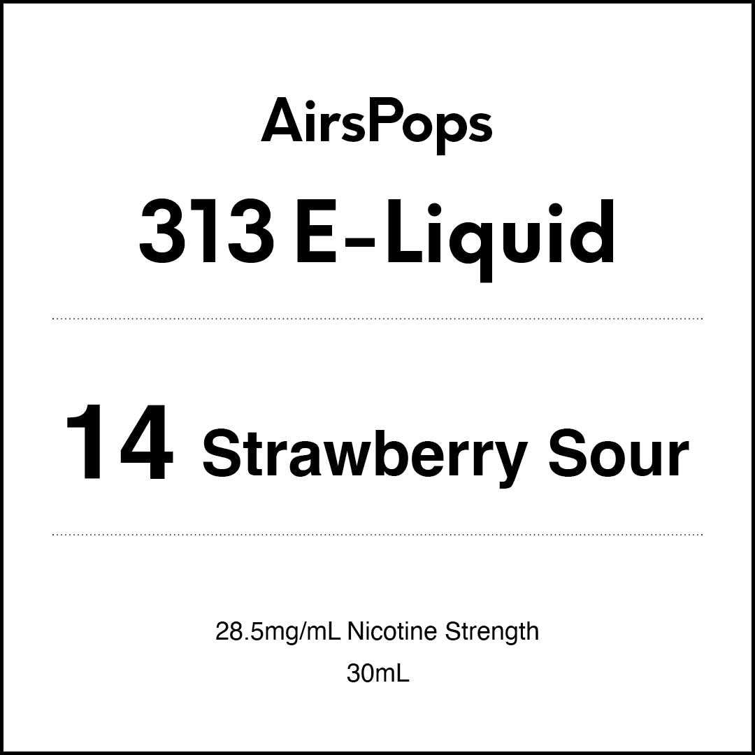 VapeTrend NZ's AirsPops 313 E-Liquid 14 Strawberry Sour 30ml