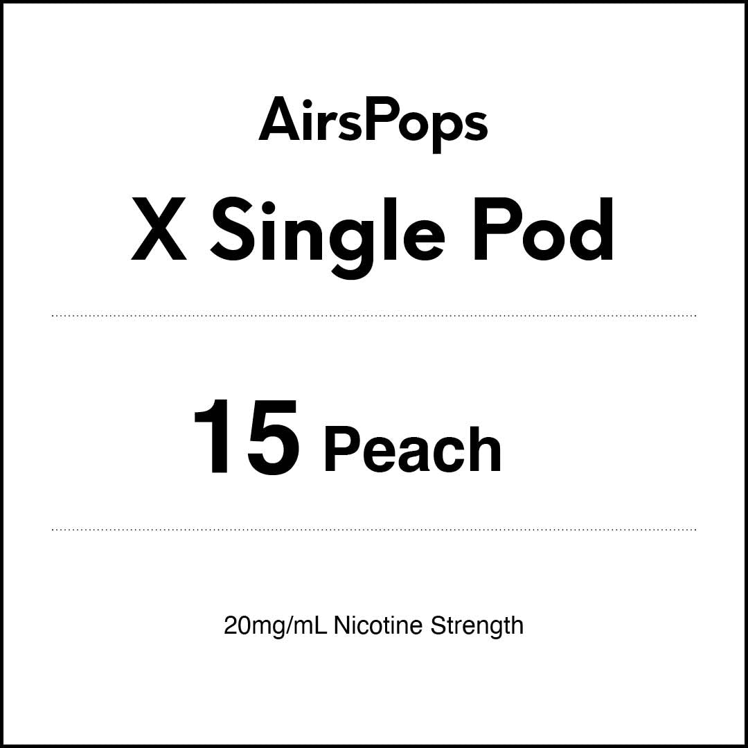 AIRSCREAM AirsPops X Single Pod - 15 Peach 3000 Puffs 5ml
