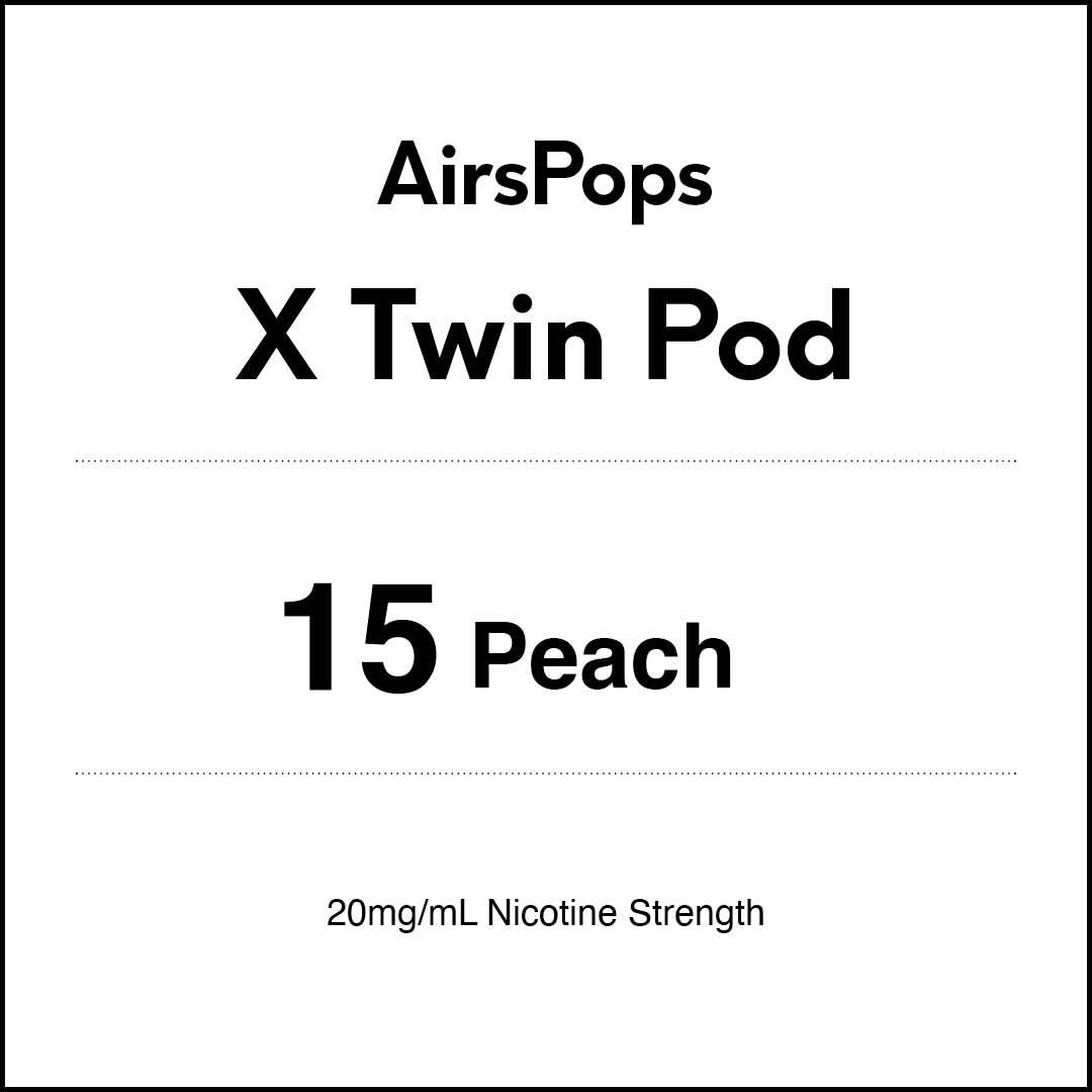 AIRSCREAM AirsPops X Twin Pod - 15 Peach 3000 Puffs 5ml