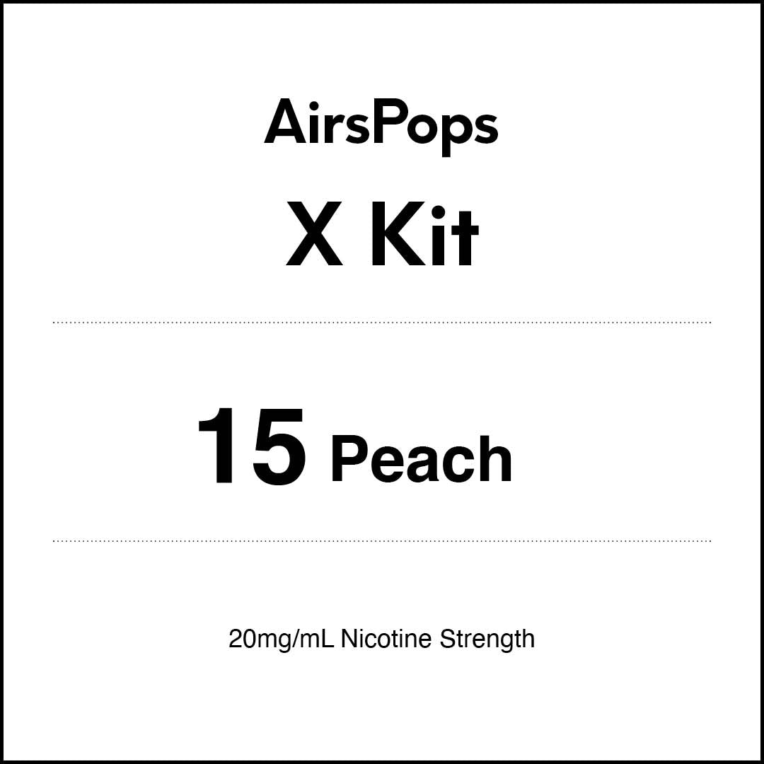 AIRSCREAM AirsPops X - 15 Peach Kit 5ml (3000 Puffs)