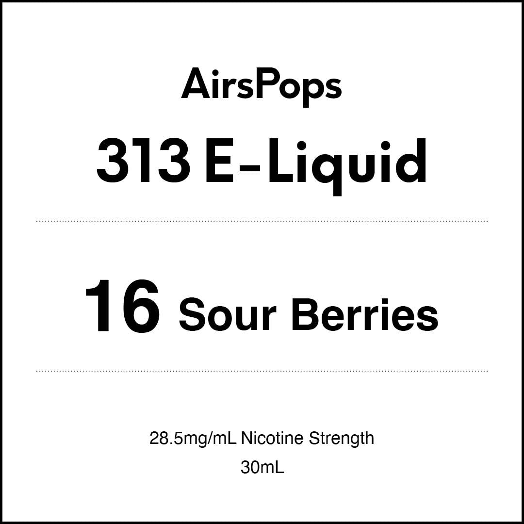 VapeTrend NZ's AirsPops 313 E-Liquid 16 Sour Berries 30ml