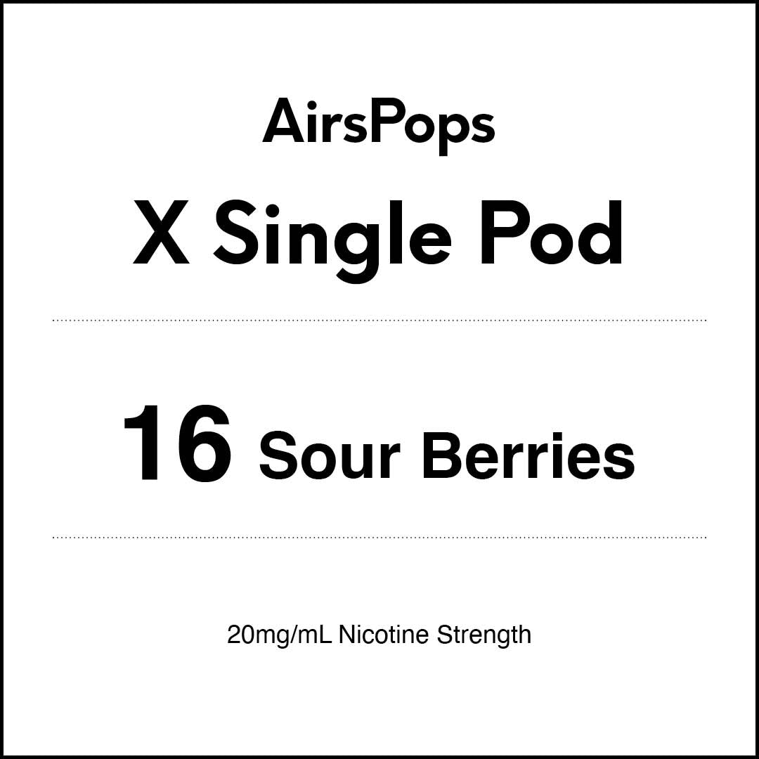 AIRSCREAM AirsPops X Single Pod - 16 Sour Berries 3000 Puffs 5ml