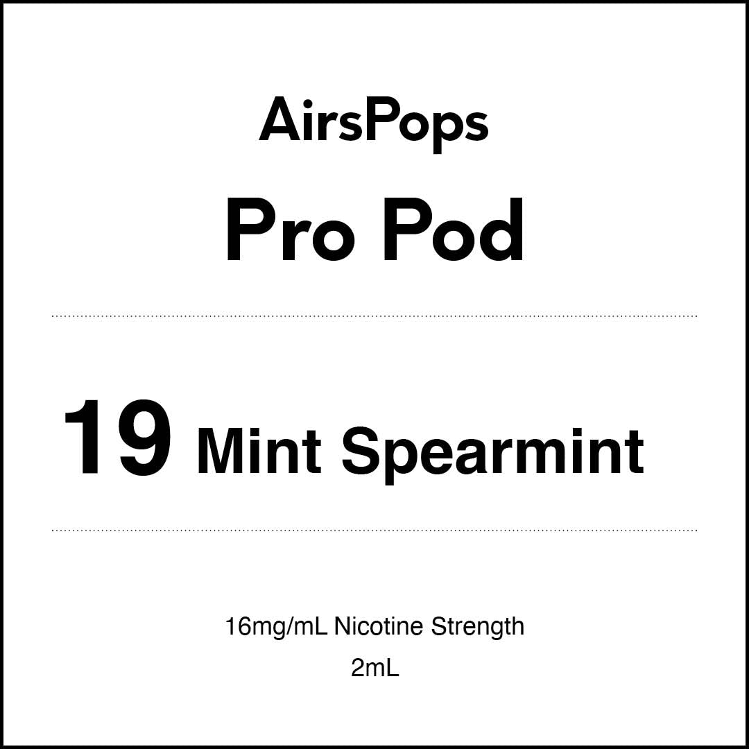 No.19 Mint Spearmint - AIRSCREAM AirsPops Pro 2ml Pods