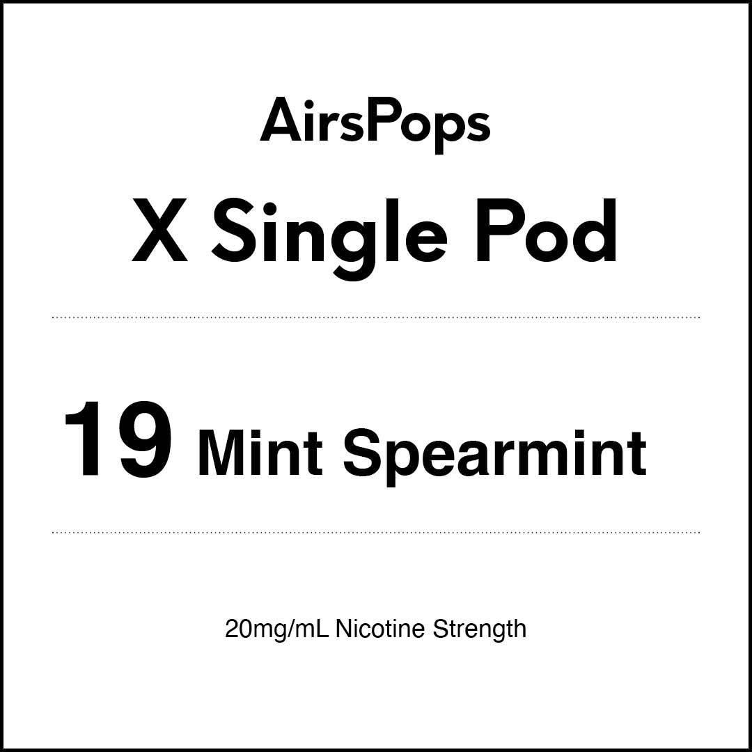 AIRSCREAM AirsPops X Single Pod - 19 Mint Spearmint 3000 Puffs 5ml