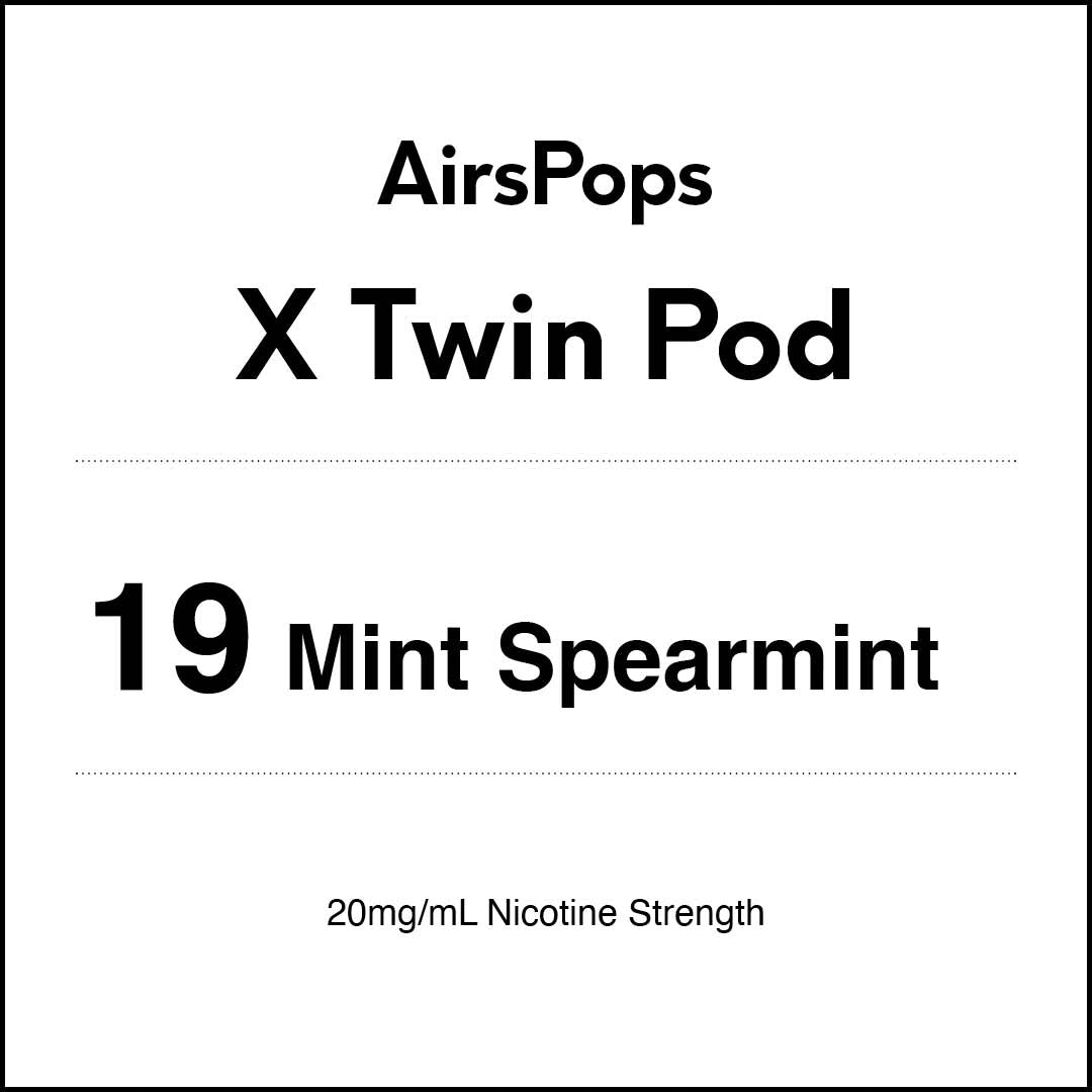 AIRSCREAM AirsPops X Twin Pod - 19 Mint Spearmint 3000 Puffs 5ml