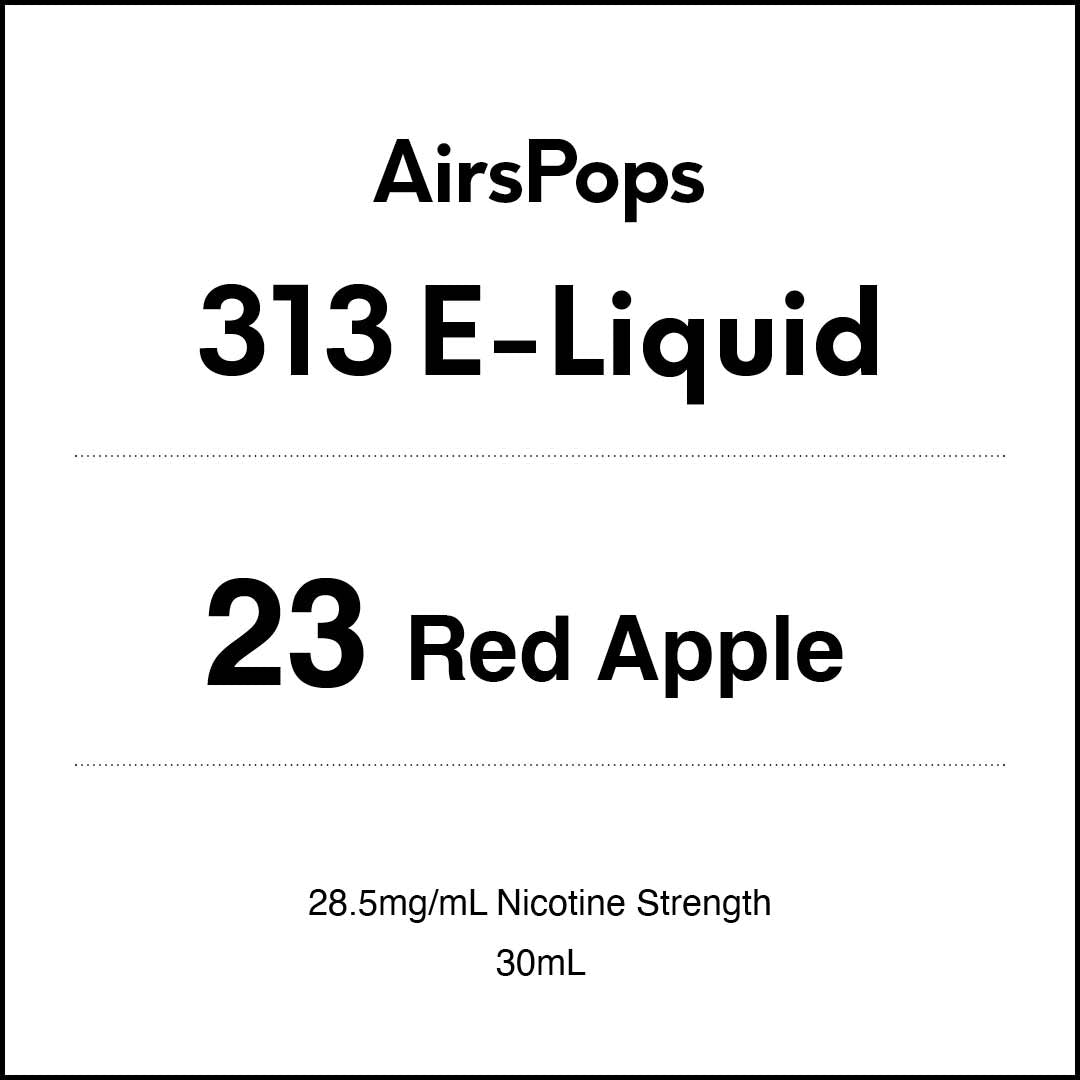 VapeTrend NZ's AirsPops 313 E-Liquid 23 Red Apple 30ml