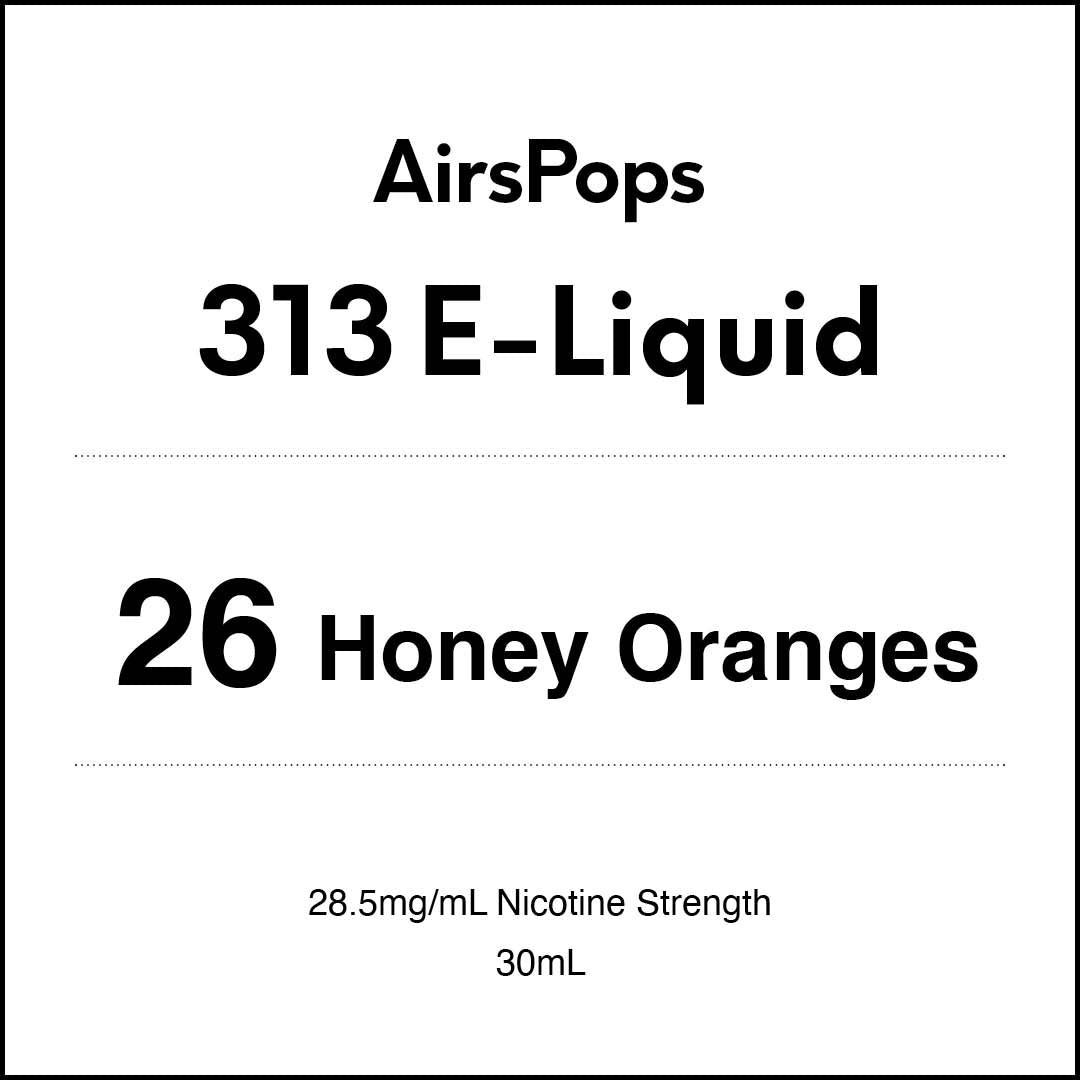 VapeTrend NZ's AirsPops 313 E-Liquid 26 Honey Oranges 30ml