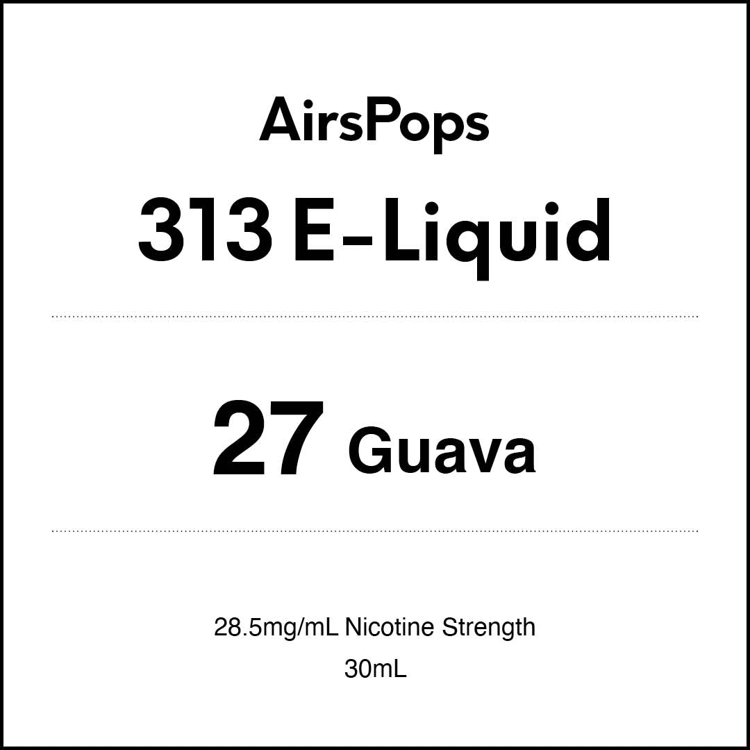 VapeTrend NZ's AirsPops 313 E-Liquid 27 Guava 30ml