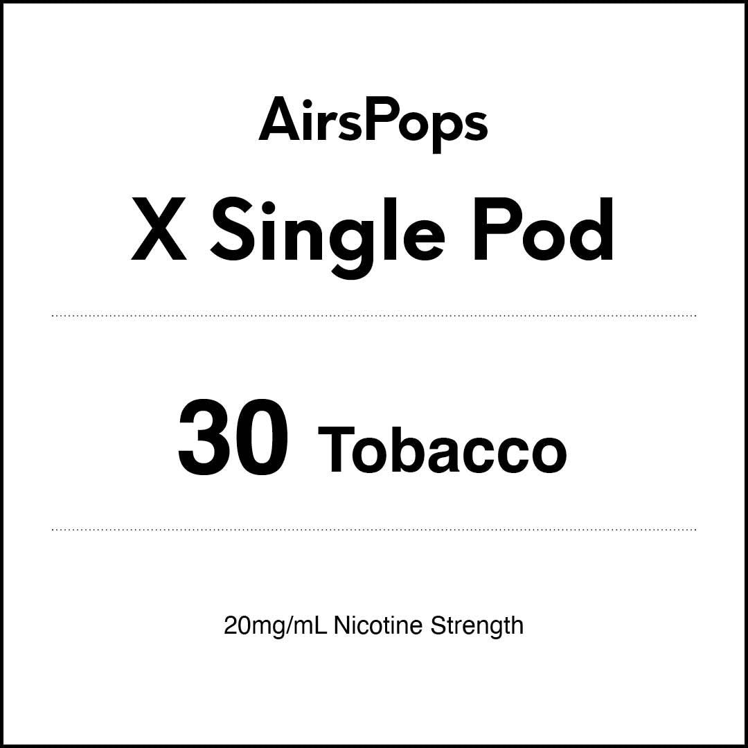 AIRSCREAM AirsPops X Single Pod - 30 Tobacco 3000 Puffs 5ml