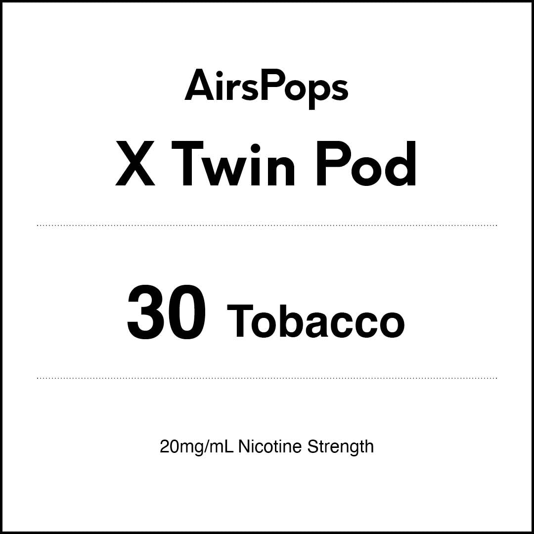 AIRSCREAM AirsPops X Twin Pod - 30 Tobacco 3000 Puffs 5ml