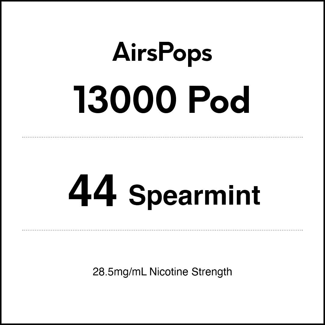 VapeTrend NZ's AirsPops 13000 Pod 44 Spearmint
