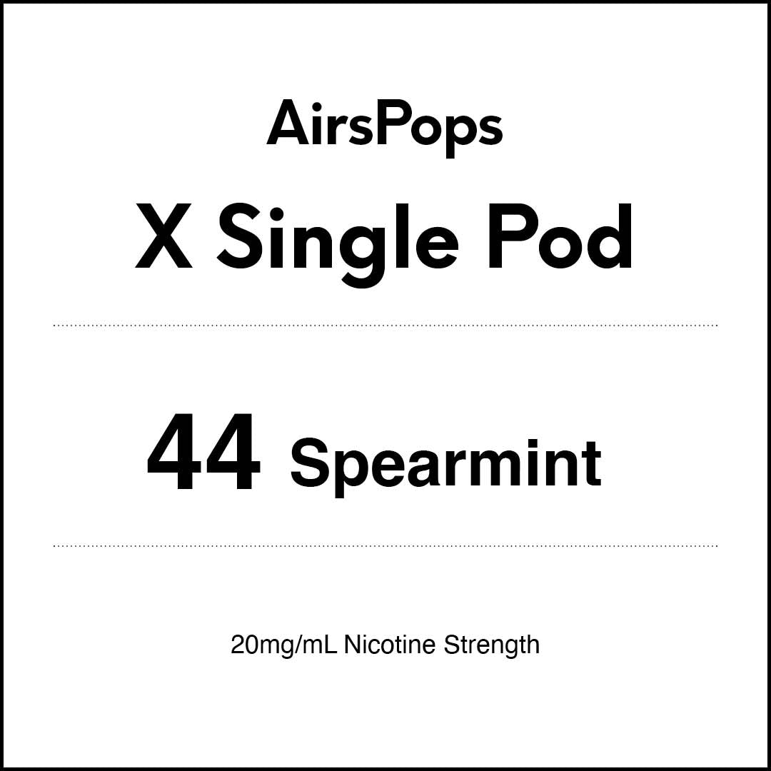 AIRSCREAM AirsPops X Single Pod - 44 Spearmint 3000 Puffs 5ml