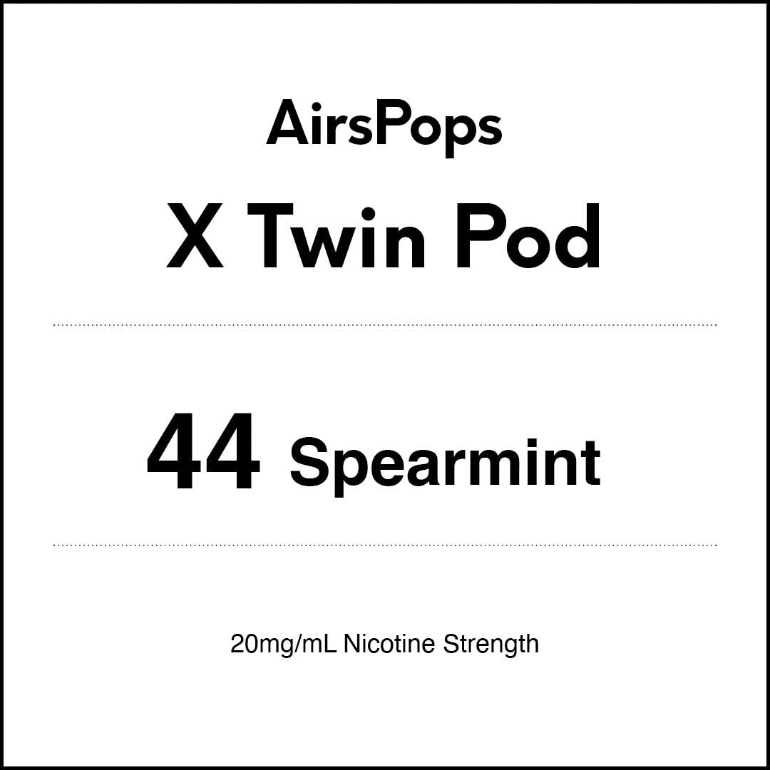 AIRSCREAM AirsPops X Twin Pod - 44 Spearmint 3000 Puffs 5ml