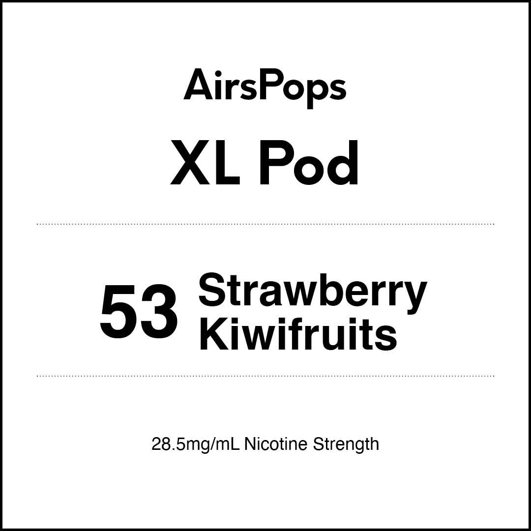 VapeTrend NZ's AirsPops XL Pod 53 Strawberry Kiwifruits