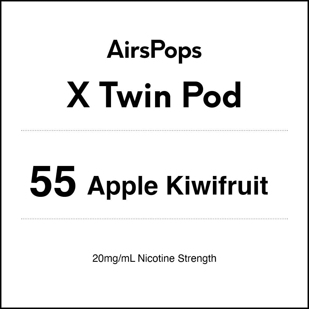 AIRSCREAM AirsPops X Twin Pod - 55 Apple Kiwifruits 3000 Puffs 5ml