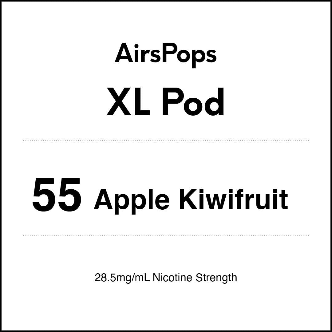 VapeTrend NZ's AirsPops XL Pod 55 Apple Kiwifruit