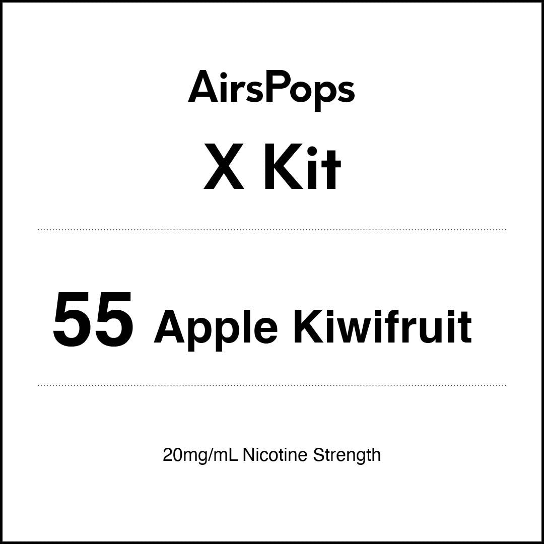 AIRSCREAM AirsPops X - 55 Apple Kiwifruits Kit 5ml (3000 Puffs)