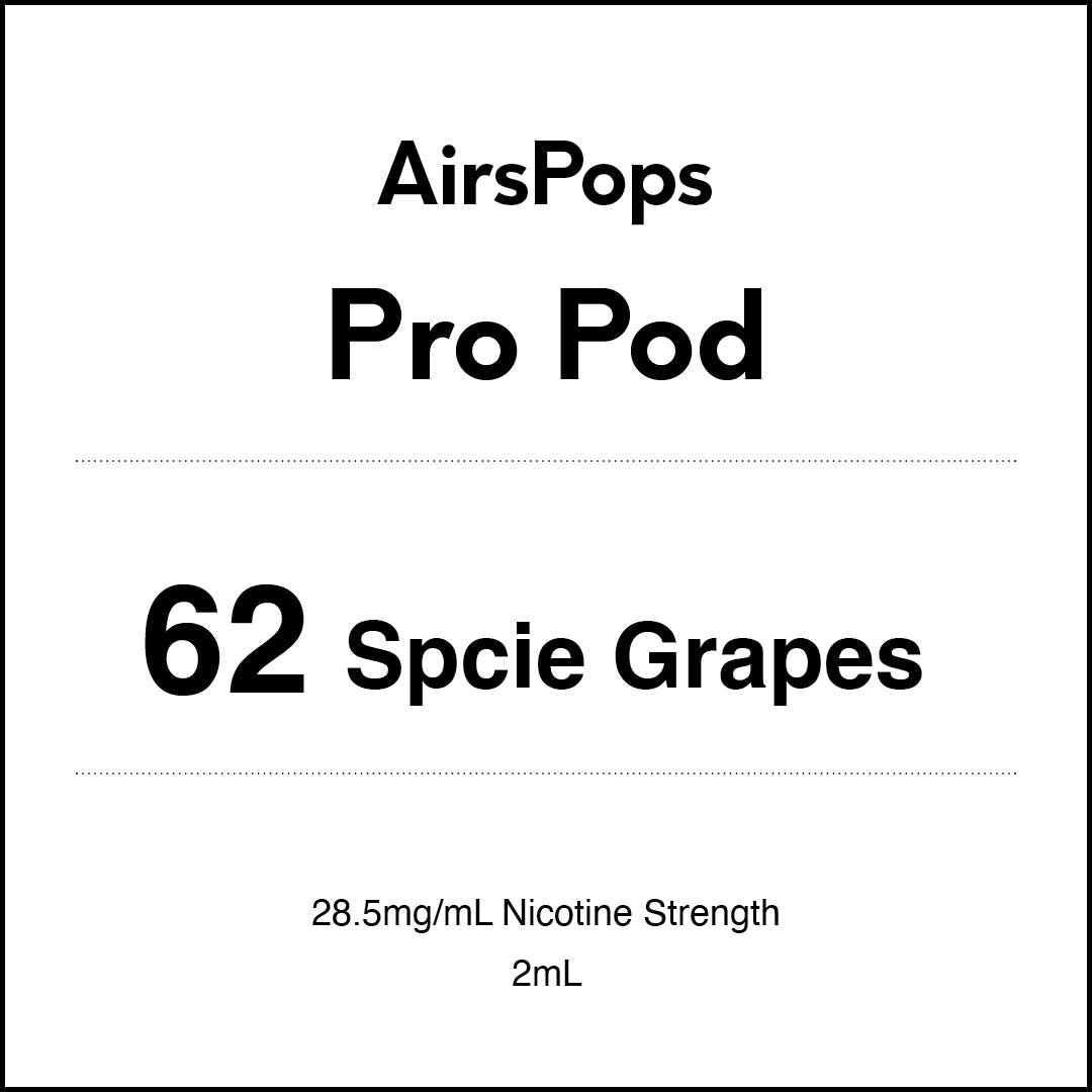 No. 62 Spice Grapes(Prev.Grape Cognac) - AIRSCREAM AirsPops Pro 2ml Pods