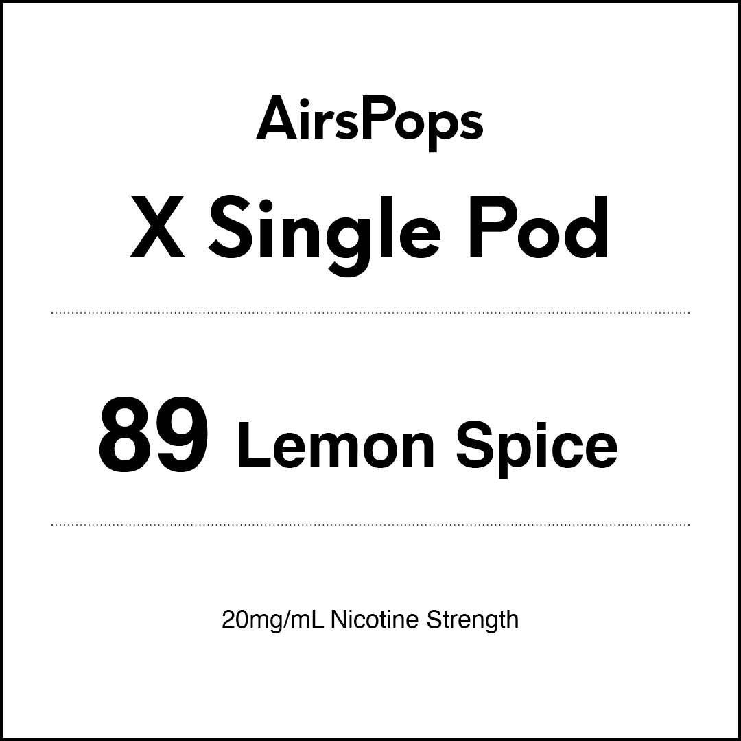 AIRSCREAM AirsPops X Single Pod - 89 Lemon Spice 3000 Puffs 5ml
