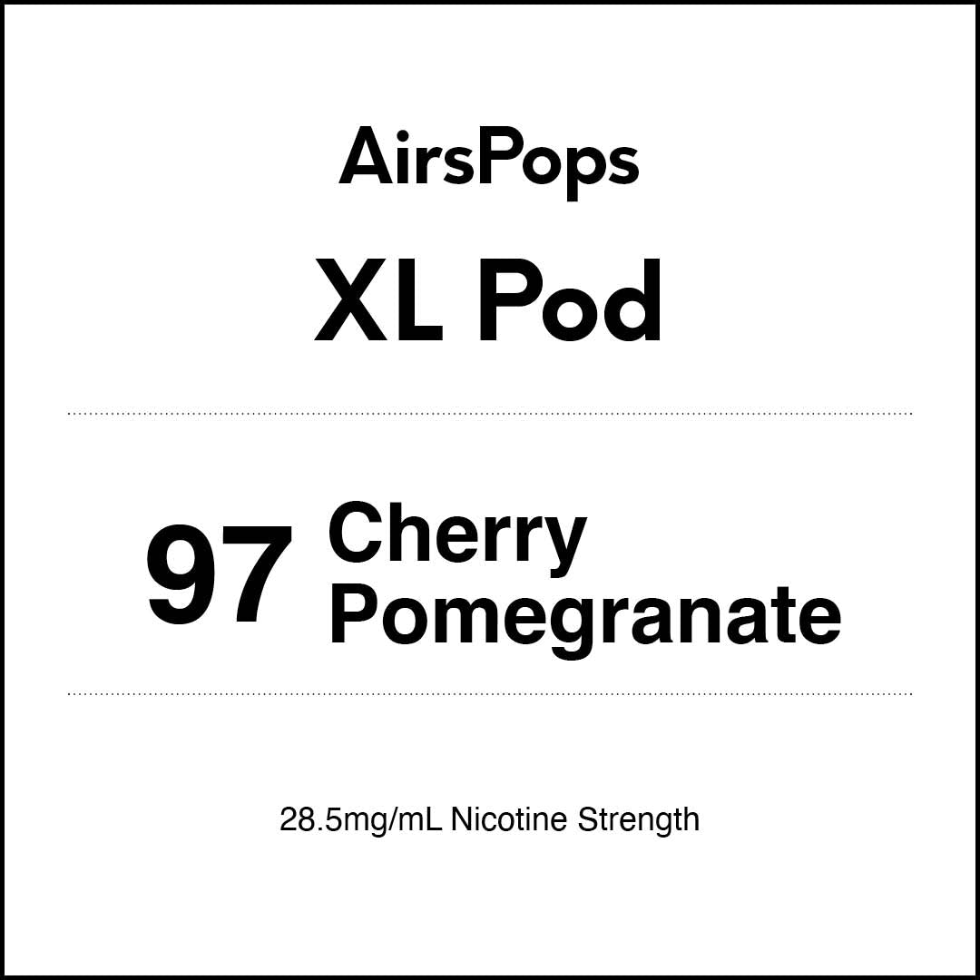 VapeTrend NZ's AirsPops XL Pod 97 Cherry Pomegranate