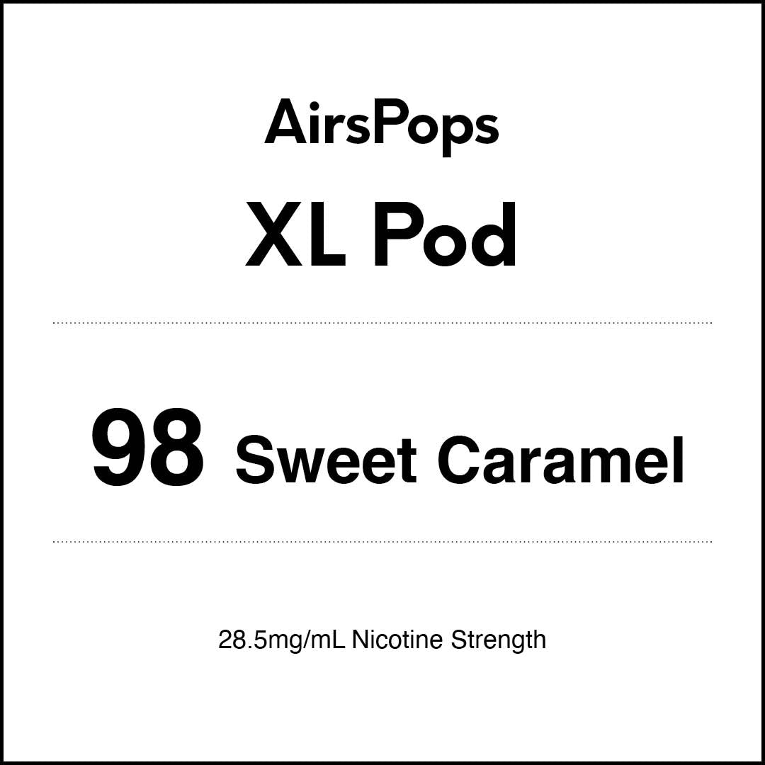 VapeTrend NZ's AirsPops XL Pod 98 Sweet Caramel