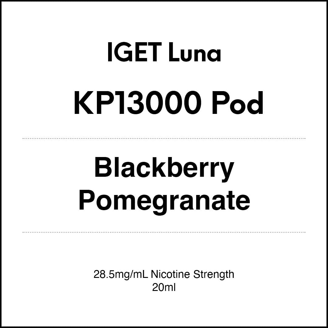 IGET LUNA KP13000 Prefilled Pods - Blackberry Pomegranate flavour 20ml (13000 puffs) in VapeTrend NZ