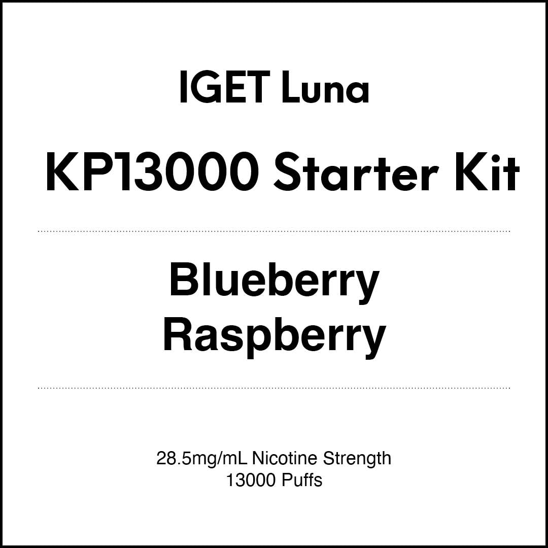 IGET Luna KP13000 Starter Kit - Blueberry Raspberry (13000 Puffs) in VapeTrend NZ