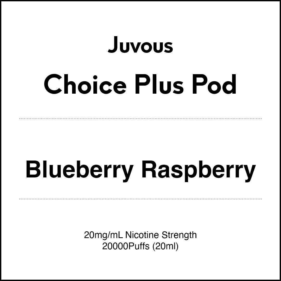 Juvous Choice Plus Vape Pod 20ml - Blueberry Raspberry (20000 Puffs)