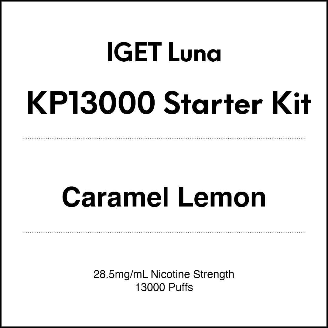 IGET Luna KP13000 Starter Kit - Caramel Lemon (13000 Puffs) in VapeTrend NZ