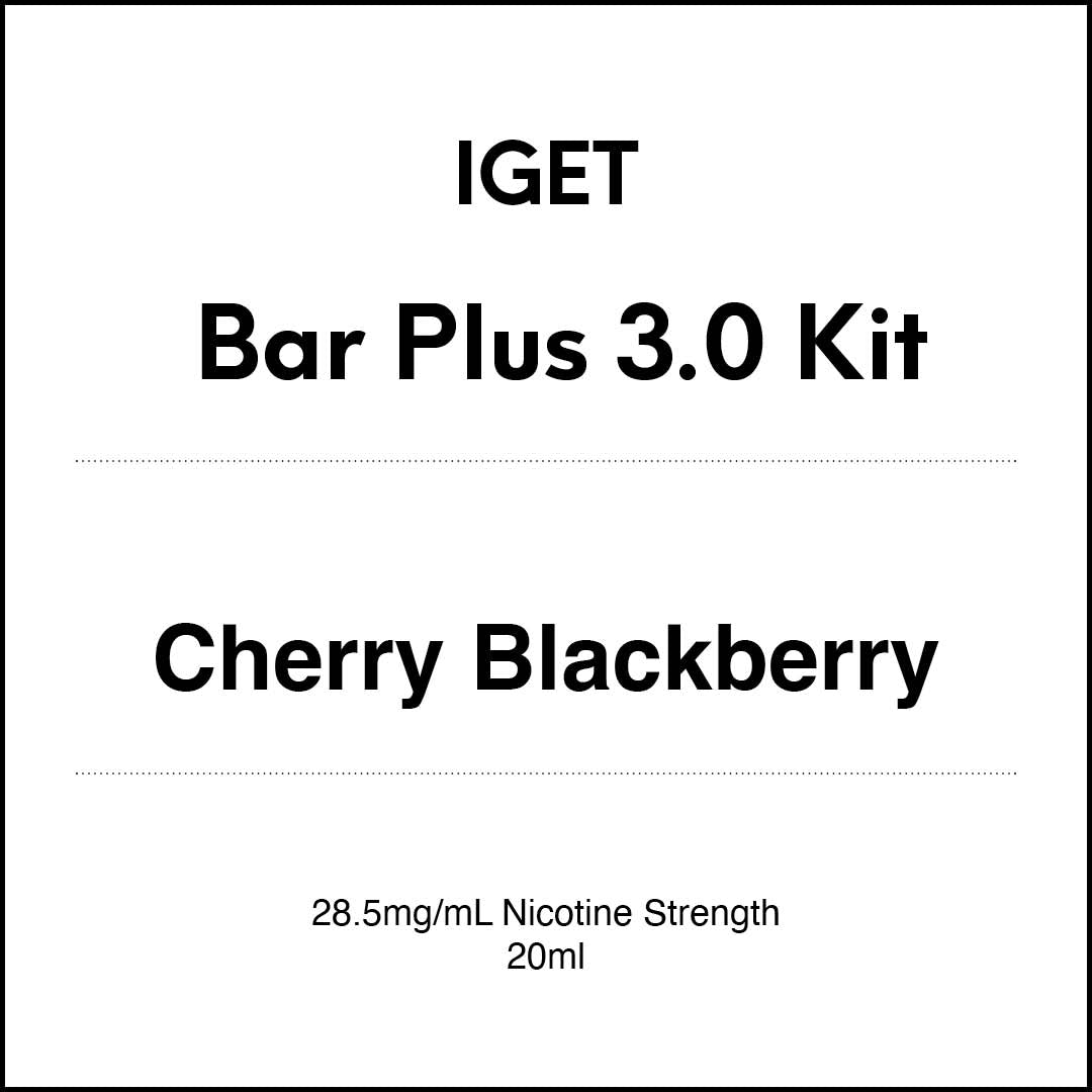 IGET Bar Plus 3.0 Starter Kit - Cherry Blackberry 20ml (10000 Puffs)