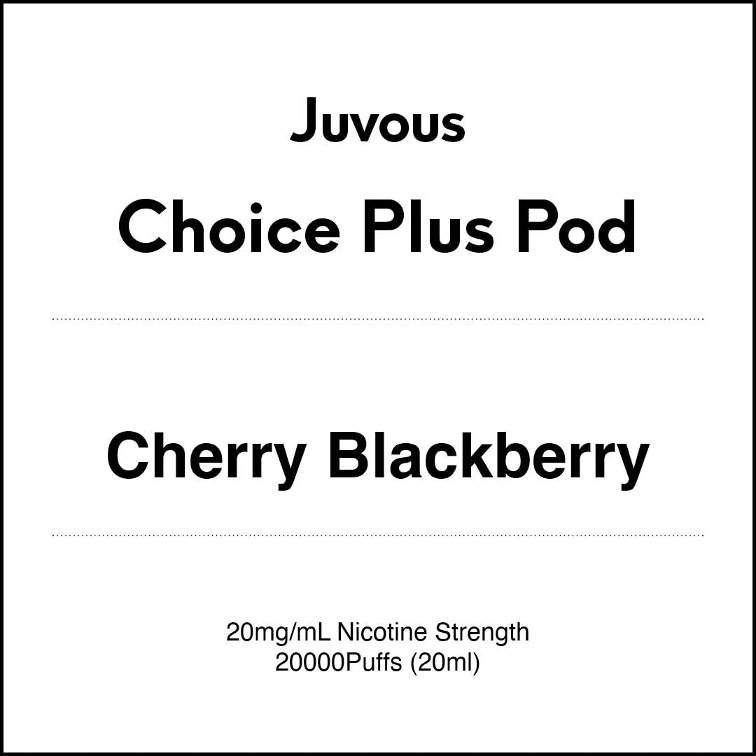 Juvous Choice Plus Vape Pod 20ml - Cherry Blackberry (20000 Puffs)