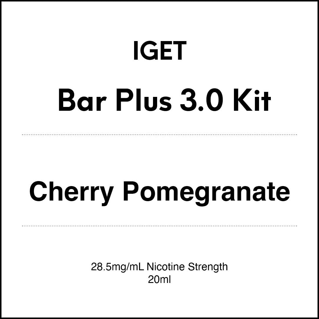 IGET Bar Plus 3.0 Starter Kit - Cherry Pomegranate 20ml (10000 Puffs)