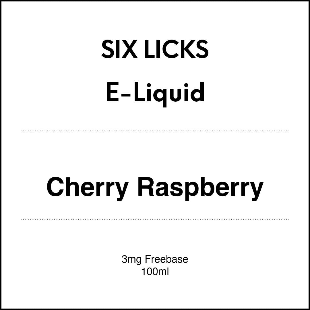 SIX LICKS E-LIQUID - Cherry Raspberry(Cherry On Top) 100ml