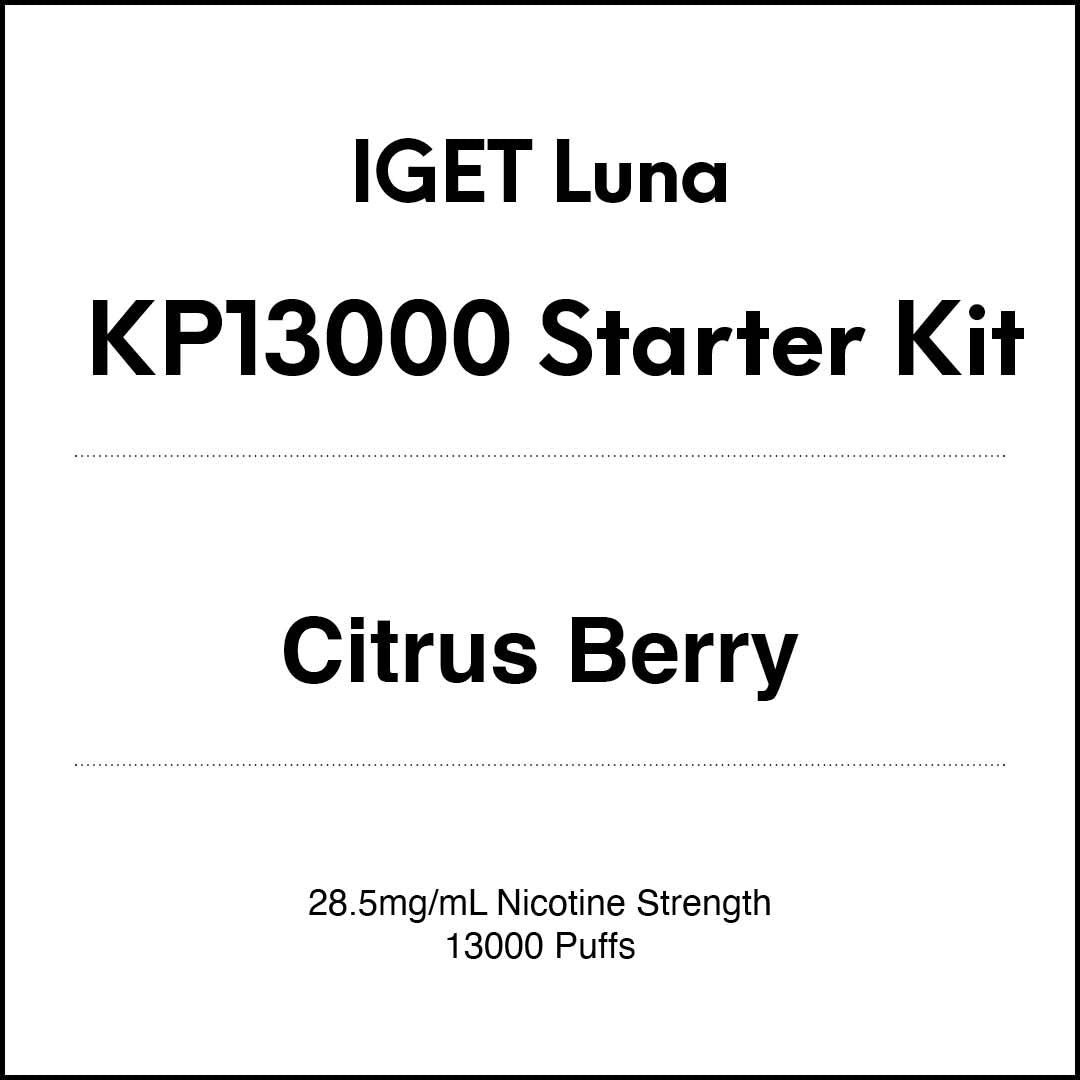 IGET Luna KP13000 Starter Kit - Citrus Berry (13000 Puffs) in VapeTrend NZ