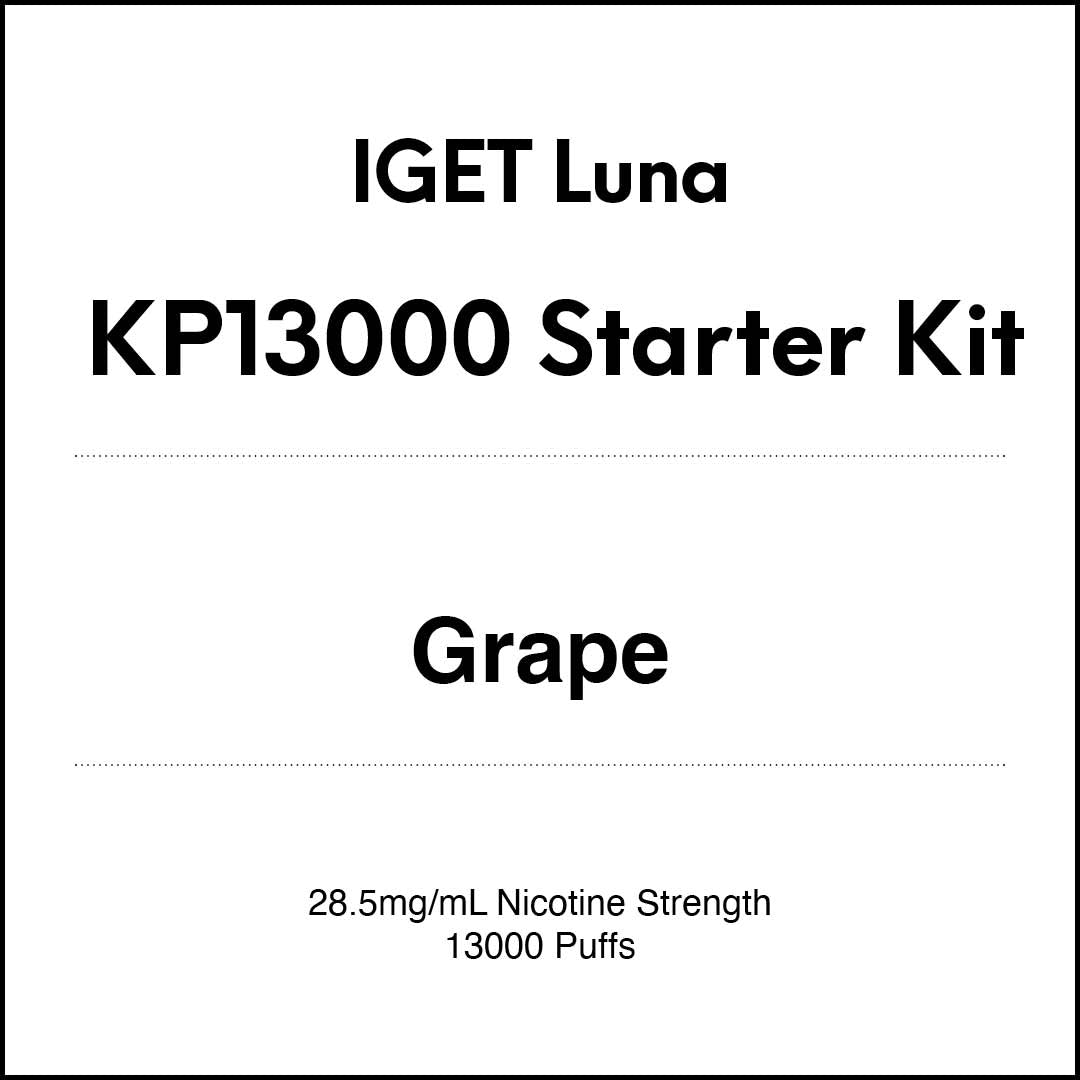 IGET Luna KP13000 Starter Kit - Grape (13000 Puffs) in VapeTrend NZ