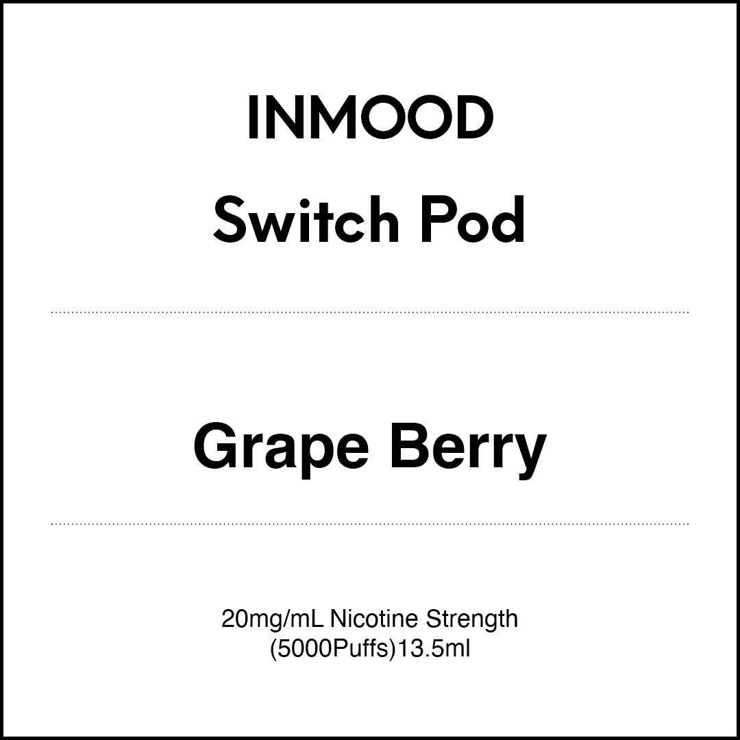 Inmood SWITCH Prefilled Pod - Grape Berry(Prev. Cranberry Grape)13.5ml (5000 PUFFS)