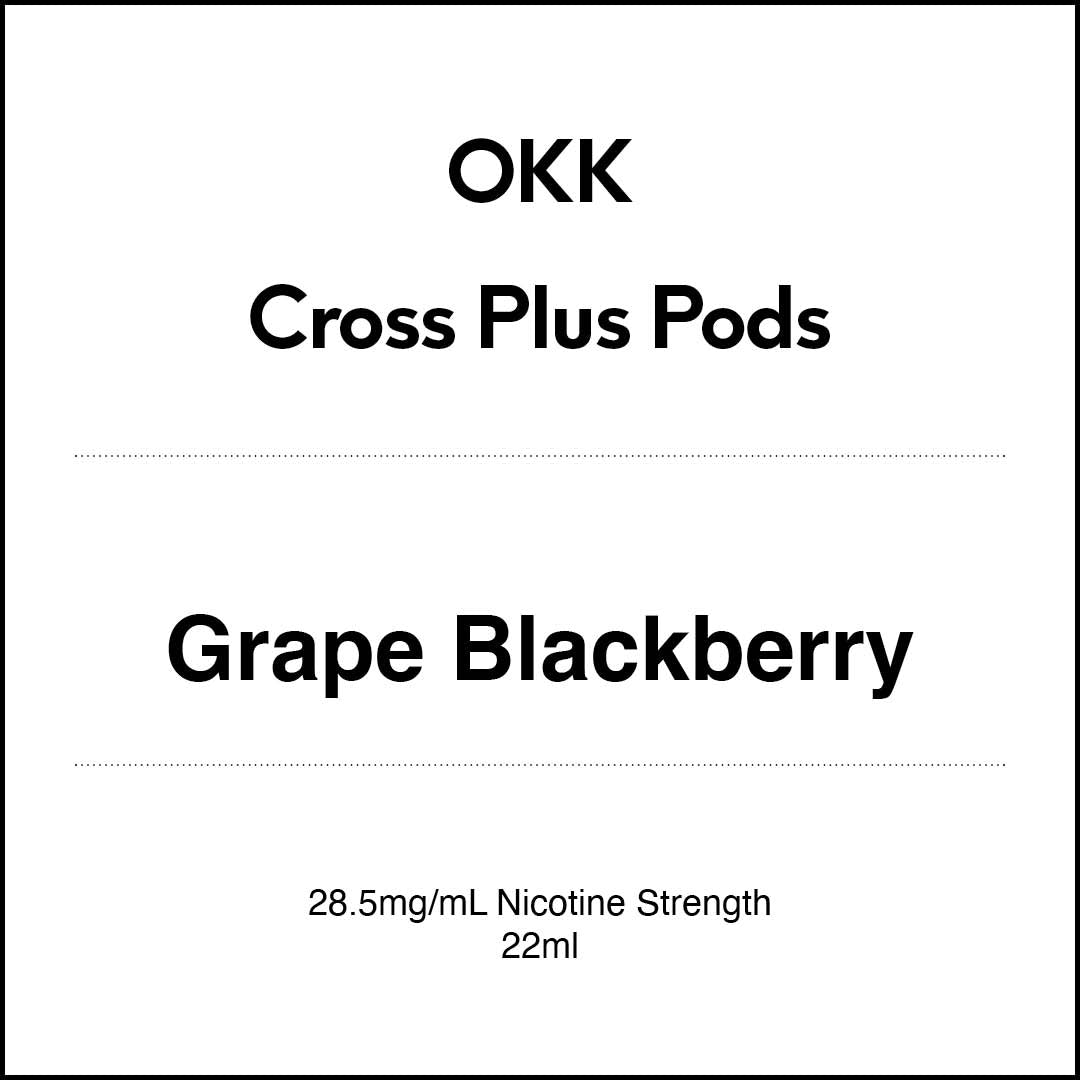 VapeTrend NZ's OKK Cross Plus Pods - Grape Blackberry 22ml