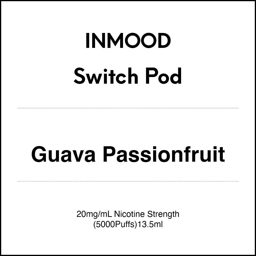 Inmood SWITCH Prefilled Pod -  GUAVA PASSIONFRUIT(Prev. Kiwi Passionfruit Guava) 13.5ml (5000 PUFFS)