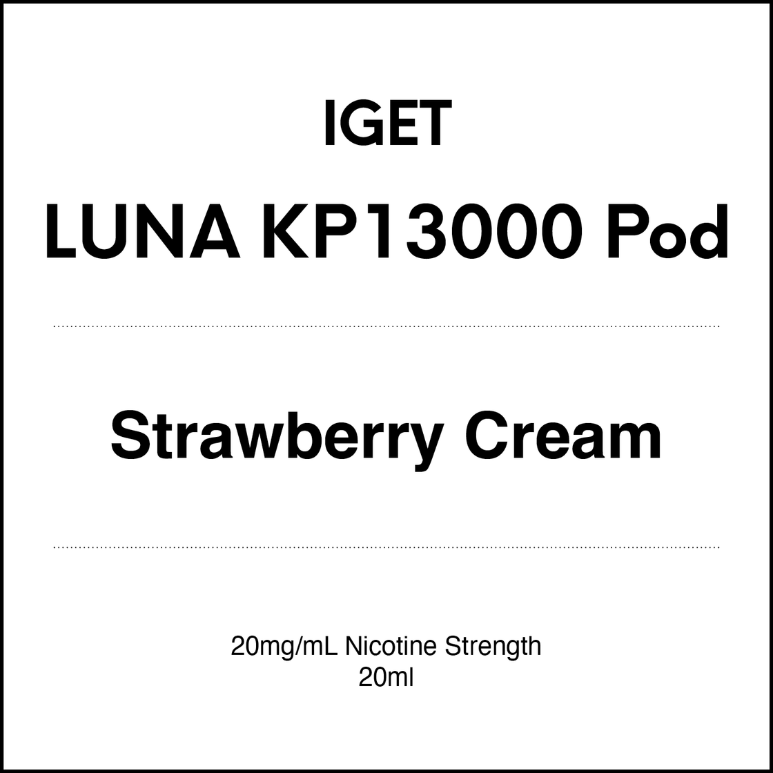 IGET LUNA KP13000 Pods 20mg/ml NIC version